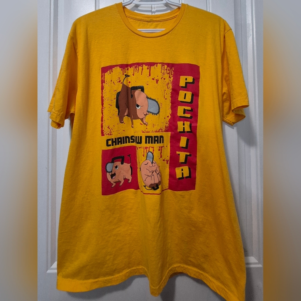 Mens Chain Saw Man Crunchyroll T Shirt Size Large